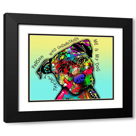 The Only Person Black Modern Wood Framed Art Print with Double Matting by Dean Russo Collection