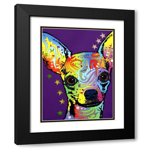 Chihuahua II Black Modern Wood Framed Art Print with Double Matting by Dean Russo Collection