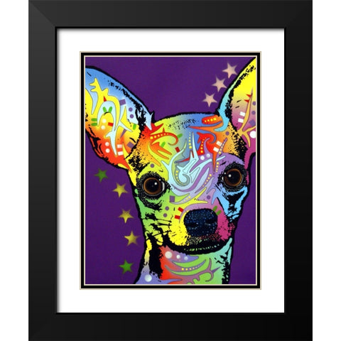 Chihuahua II Black Modern Wood Framed Art Print with Double Matting by Dean Russo Collection