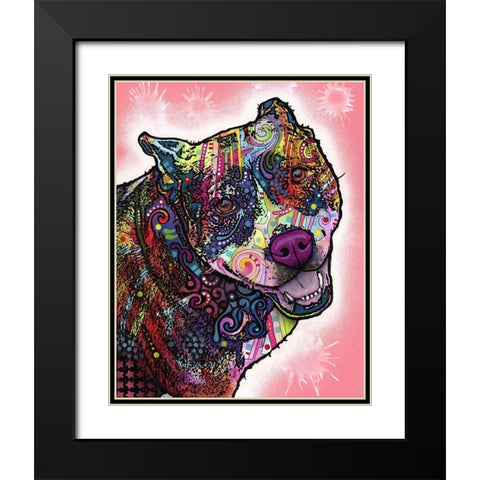 Indelible Black Modern Wood Framed Art Print with Double Matting by Dean Russo Collection