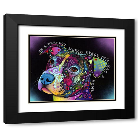 In a Perfect World Black Modern Wood Framed Art Print with Double Matting by Dean Russo Collection