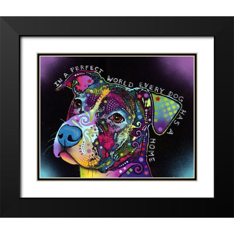 In a Perfect World Black Modern Wood Framed Art Print with Double Matting by Dean Russo Collection