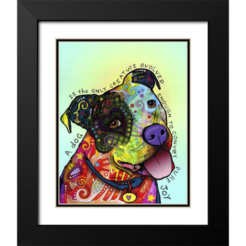 Pure Joy Black Modern Wood Framed Art Print with Double Matting by Dean Russo Collection