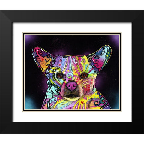 Cheemix Black Modern Wood Framed Art Print with Double Matting by Dean Russo Collection