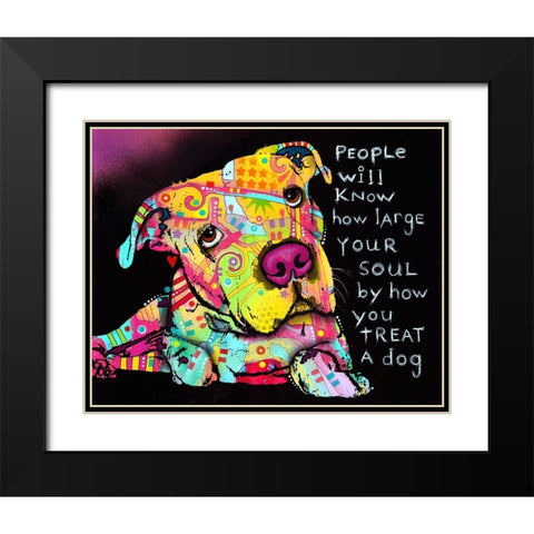 Firu Black Modern Wood Framed Art Print with Double Matting by Dean Russo Collection