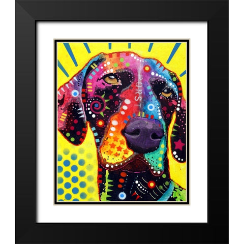 German Short Hair Pointer Black Modern Wood Framed Art Print with Double Matting by Dean Russo Collection