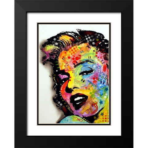 Marilyn Monroe II Black Modern Wood Framed Art Print with Double Matting by Dean Russo Collection