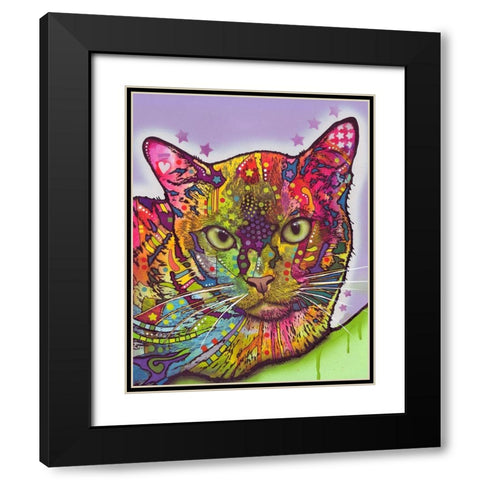 Burmese Black Modern Wood Framed Art Print with Double Matting by Dean Russo Collection