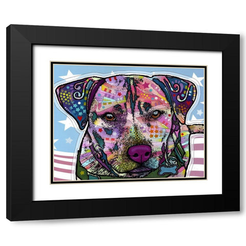 Dakota Black Modern Wood Framed Art Print with Double Matting by Dean Russo Collection