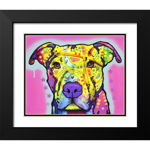 Focused Pit Black Modern Wood Framed Art Print with Double Matting by Dean Russo Collection