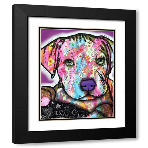 Baby Pit Black Modern Wood Framed Art Print with Double Matting by Dean Russo Collection