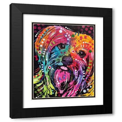 York II Black Modern Wood Framed Art Print with Double Matting by Dean Russo Collection