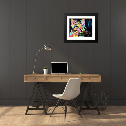 Catillac New Black Modern Wood Framed Art Print with Double Matting by Dean Russo Collection