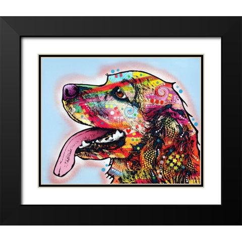 Cocker Spaniel Black Modern Wood Framed Art Print with Double Matting by Dean Russo Collection