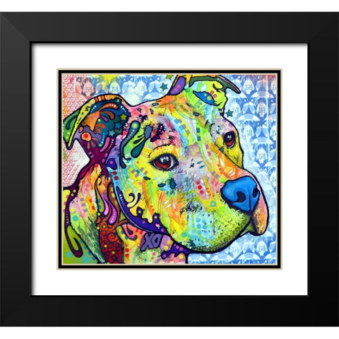 Thoughtful Pit Bull This Years Love 2013 Part 2 Black Modern Wood Framed Art Print with Double Matting by Dean Russo Collection