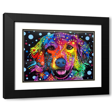 Love is Golden  Black Modern Wood Framed Art Print with Double Matting by Dean Russo Collection