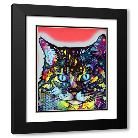 Maine Coon Black Modern Wood Framed Art Print with Double Matting by Dean Russo Collection