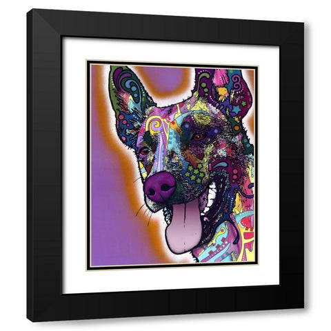 Malinois Black Modern Wood Framed Art Print with Double Matting by Dean Russo Collection