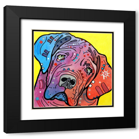 The Bully Black Modern Wood Framed Art Print with Double Matting by Dean Russo Collection