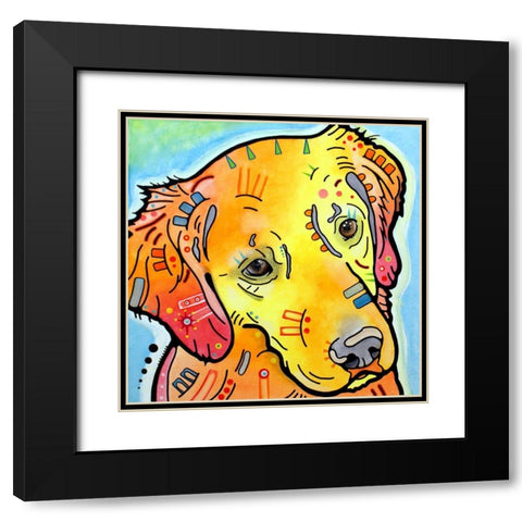 The Golden(ish) Retriever Black Modern Wood Framed Art Print with Double Matting by Dean Russo Collection