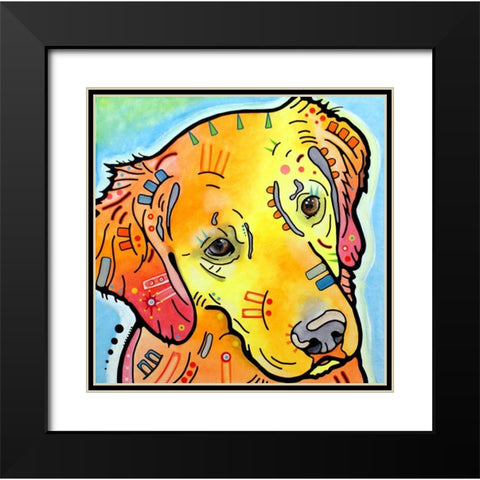 The Golden(ish) Retriever Black Modern Wood Framed Art Print with Double Matting by Dean Russo Collection