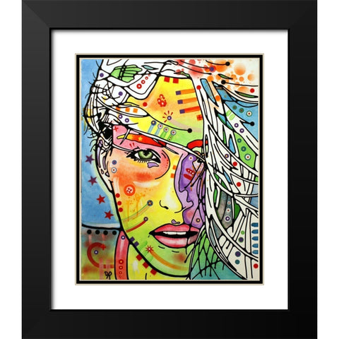 Wind Swept Black Modern Wood Framed Art Print with Double Matting by Dean Russo Collection