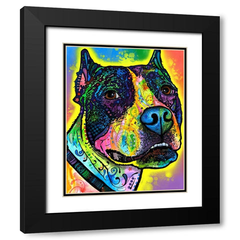 Justice Black Modern Wood Framed Art Print with Double Matting by Dean Russo Collection