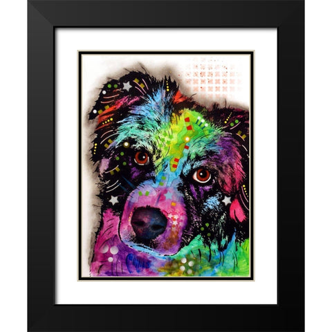 Aussie Black Modern Wood Framed Art Print with Double Matting by Dean Russo Collection