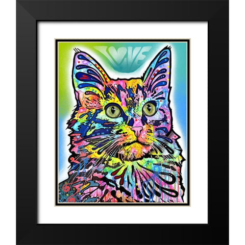 Angora Black Modern Wood Framed Art Print with Double Matting by Dean Russo Collection