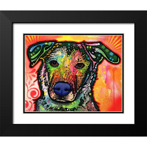 Crystal Black Modern Wood Framed Art Print with Double Matting by Dean Russo Collection