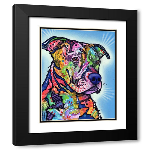Deacon Black Modern Wood Framed Art Print with Double Matting by Dean Russo Collection