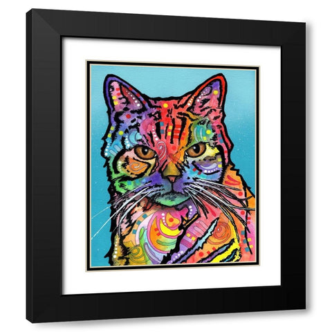 Jones Black Modern Wood Framed Art Print with Double Matting by Dean Russo Collection