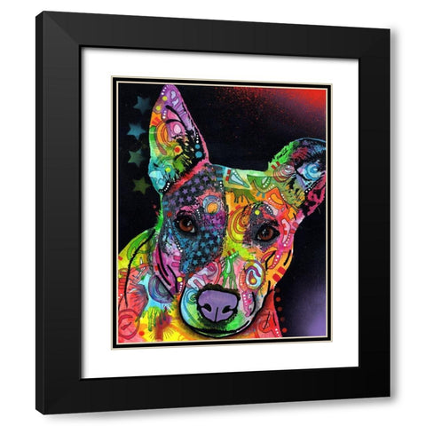 Roxy Black Modern Wood Framed Art Print with Double Matting by Dean Russo Collection