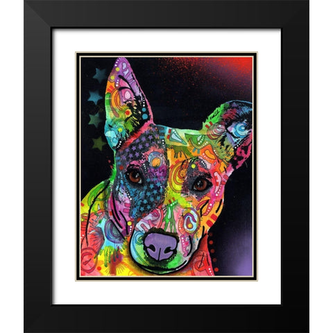 Roxy Black Modern Wood Framed Art Print with Double Matting by Dean Russo Collection