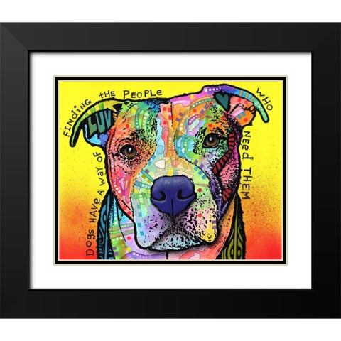 Dogs Have A Way Black Modern Wood Framed Art Print with Double Matting by Dean Russo Collection