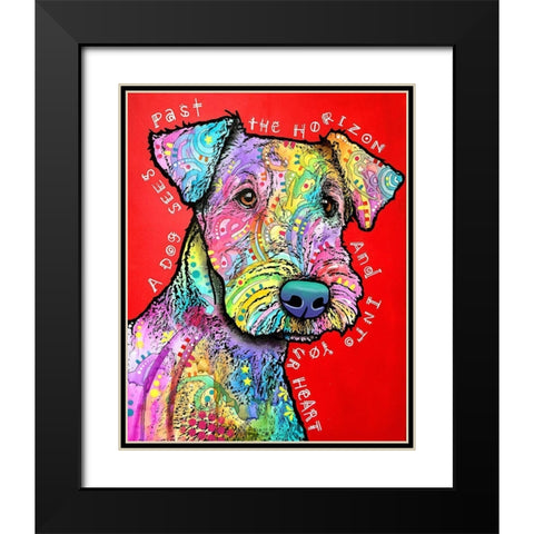 Into Your Heart Black Modern Wood Framed Art Print with Double Matting by Dean Russo Collection