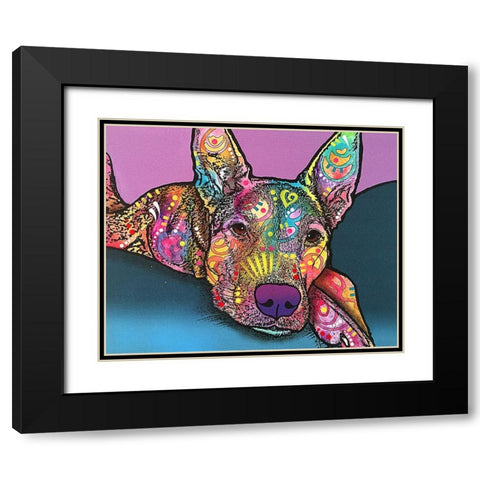 Rocky Black Modern Wood Framed Art Print with Double Matting by Dean Russo Collection
