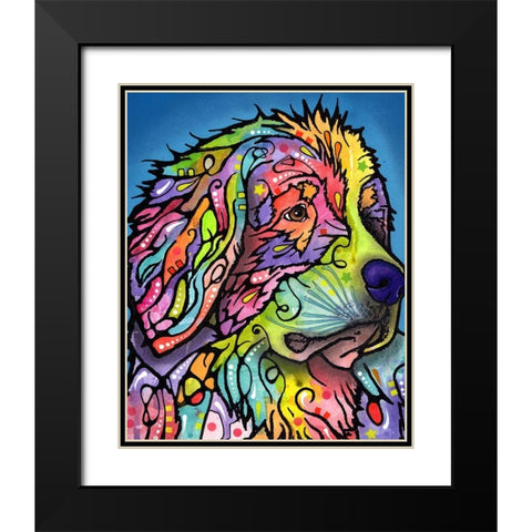 Mountain Dog Black Modern Wood Framed Art Print with Double Matting by Dean Russo Collection