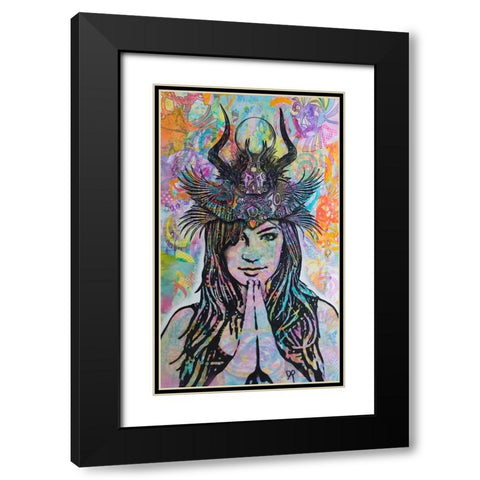 Dissident Black Modern Wood Framed Art Print with Double Matting by Dean Russo Collection