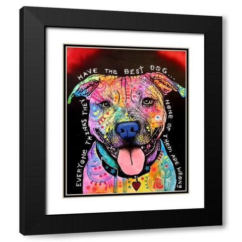 Best Dog Black Modern Wood Framed Art Print with Double Matting by Dean Russo Collection