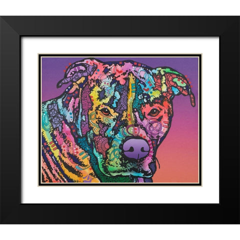 Jethro Black Modern Wood Framed Art Print with Double Matting by Dean Russo Collection