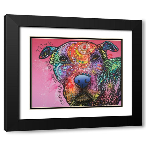 Tinkerbell Black Modern Wood Framed Art Print with Double Matting by Dean Russo Collection