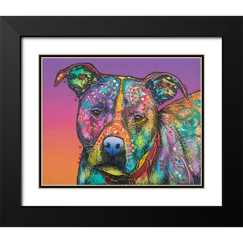 Lulu Black Modern Wood Framed Art Print with Double Matting by Dean Russo Collection