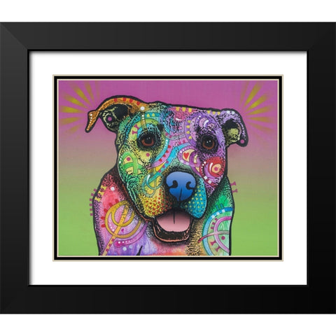 Fiona Black Modern Wood Framed Art Print with Double Matting by Dean Russo Collection