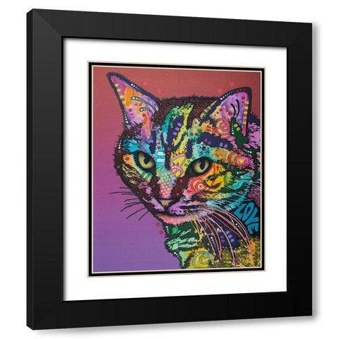 Lucy Black Modern Wood Framed Art Print with Double Matting by Dean Russo Collection