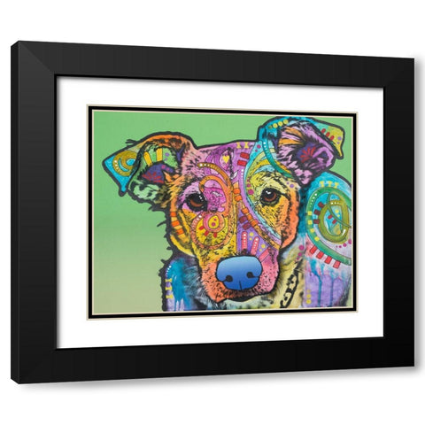 Fina Custom Black Modern Wood Framed Art Print with Double Matting by Dean Russo Collection
