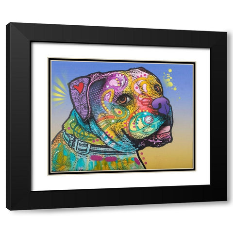 Deuce-007 Black Modern Wood Framed Art Print with Double Matting by Dean Russo Collection