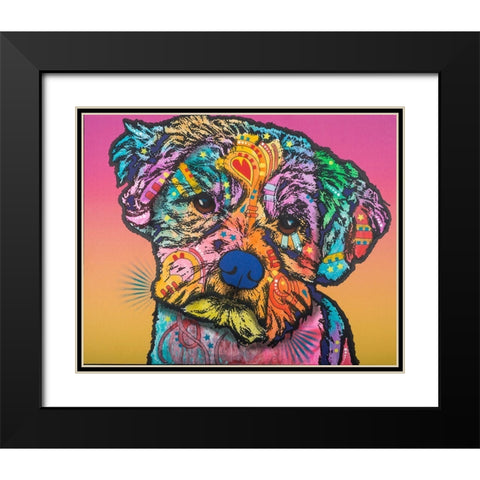 Quincy-004 Black Modern Wood Framed Art Print with Double Matting by Dean Russo Collection