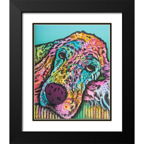 Sadie-005 Black Modern Wood Framed Art Print with Double Matting by Dean Russo Collection