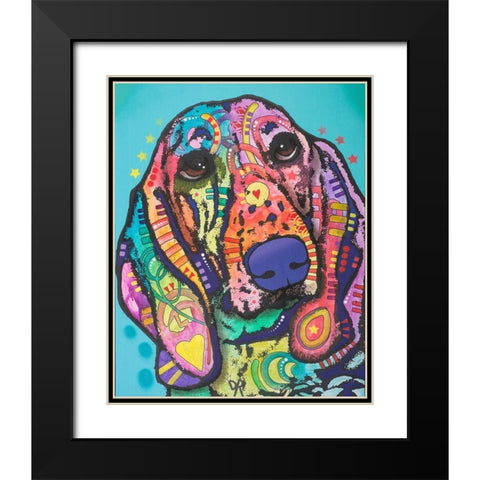 Austin Black Modern Wood Framed Art Print with Double Matting by Dean Russo Collection